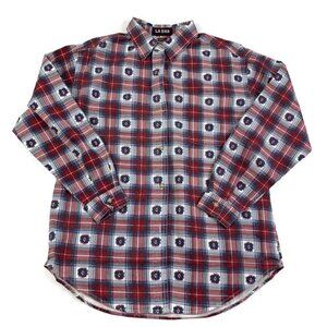 LA SHA Aztec/Southwestern/Western Print Long Sleeve Button Down Shirt Women's